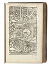 AGRICOLA, GEORG. De re metallica.  1556.  With the 2 folding plates in facsimile on laid paper.